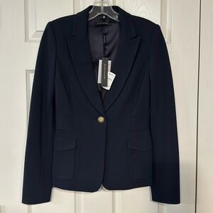 ELIE TAHARI navy single button blazer. Sondra jacket in size 4